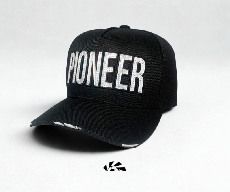 BONÉ PIONEER TRUCKER ABA CURVA PRETO COM SPECCHIO - Image 4