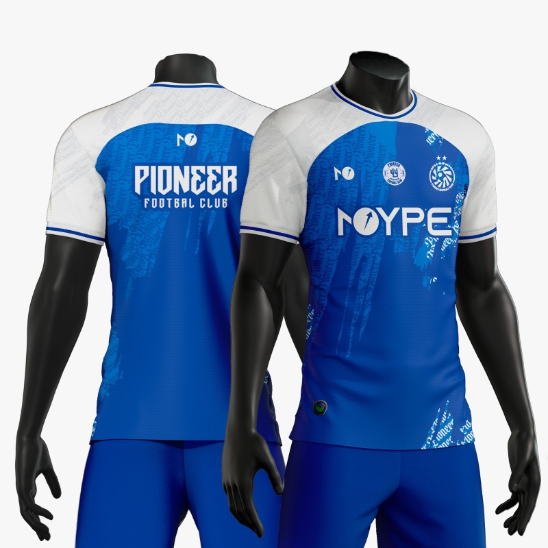 CAMISA SPIRIT MASCULINA AZUL COM BRANCO PIONEER